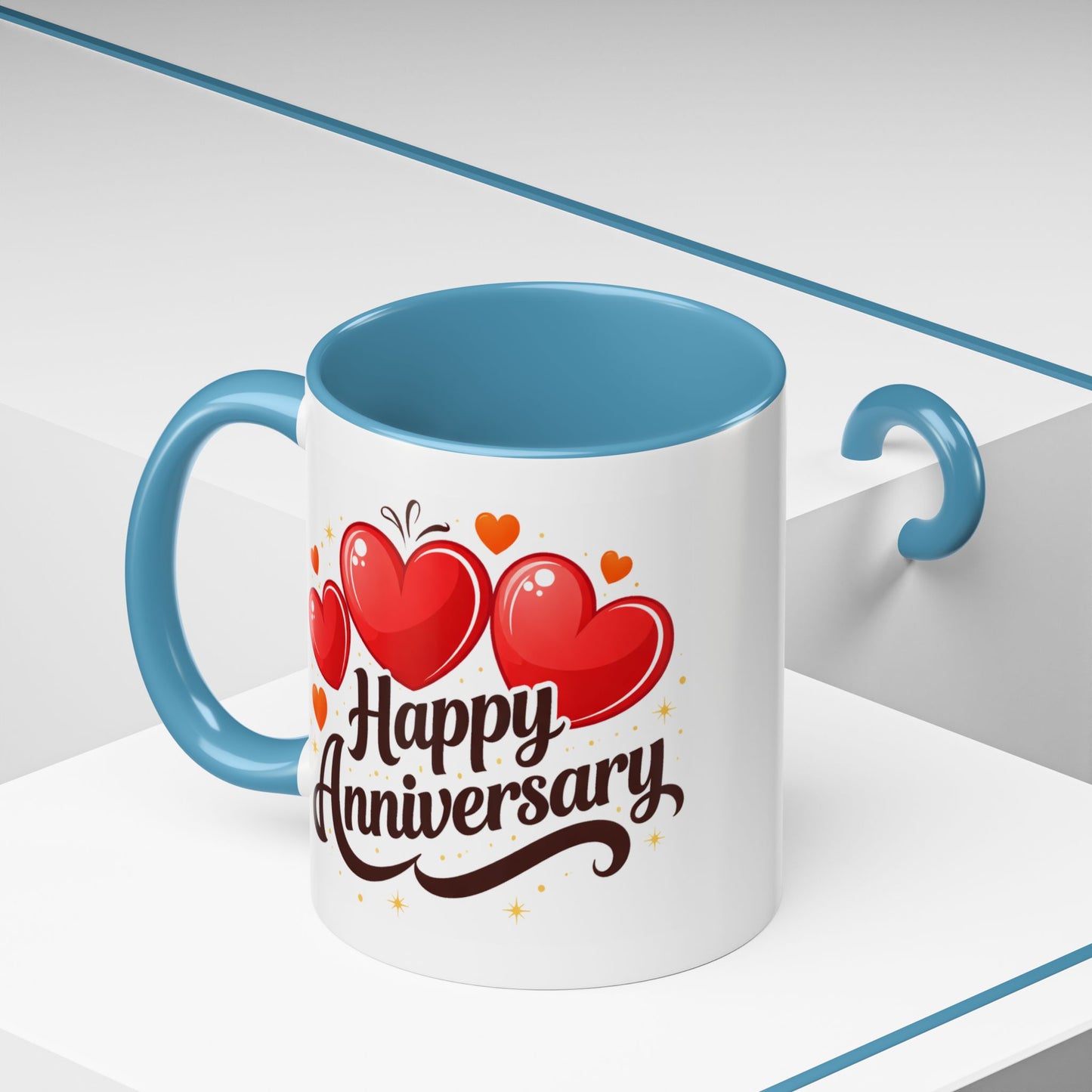 Anniversary Mug - Happy Anniversary Hearts