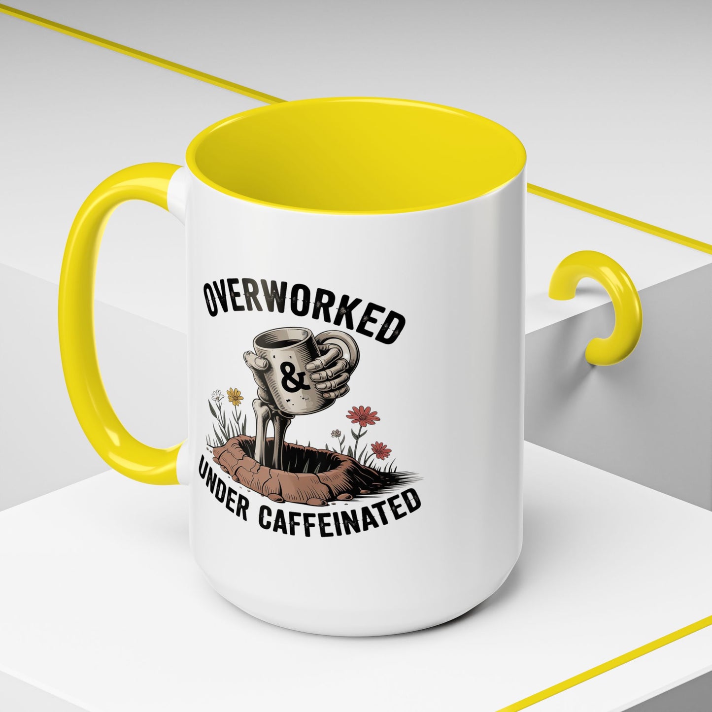 Humor Mug - Overworked and Under Caffeinated