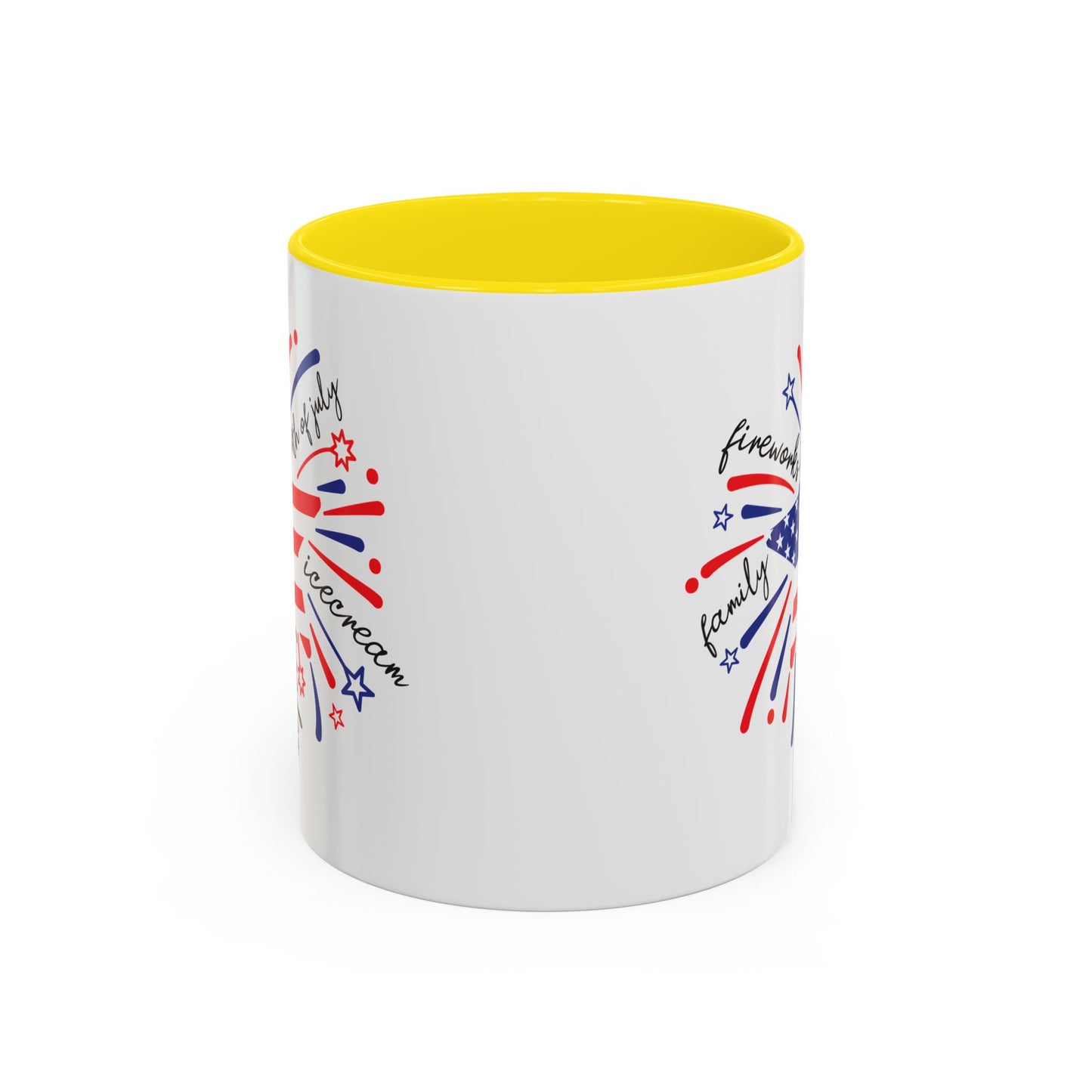 4th of July Mug - Star Flag Fireworks