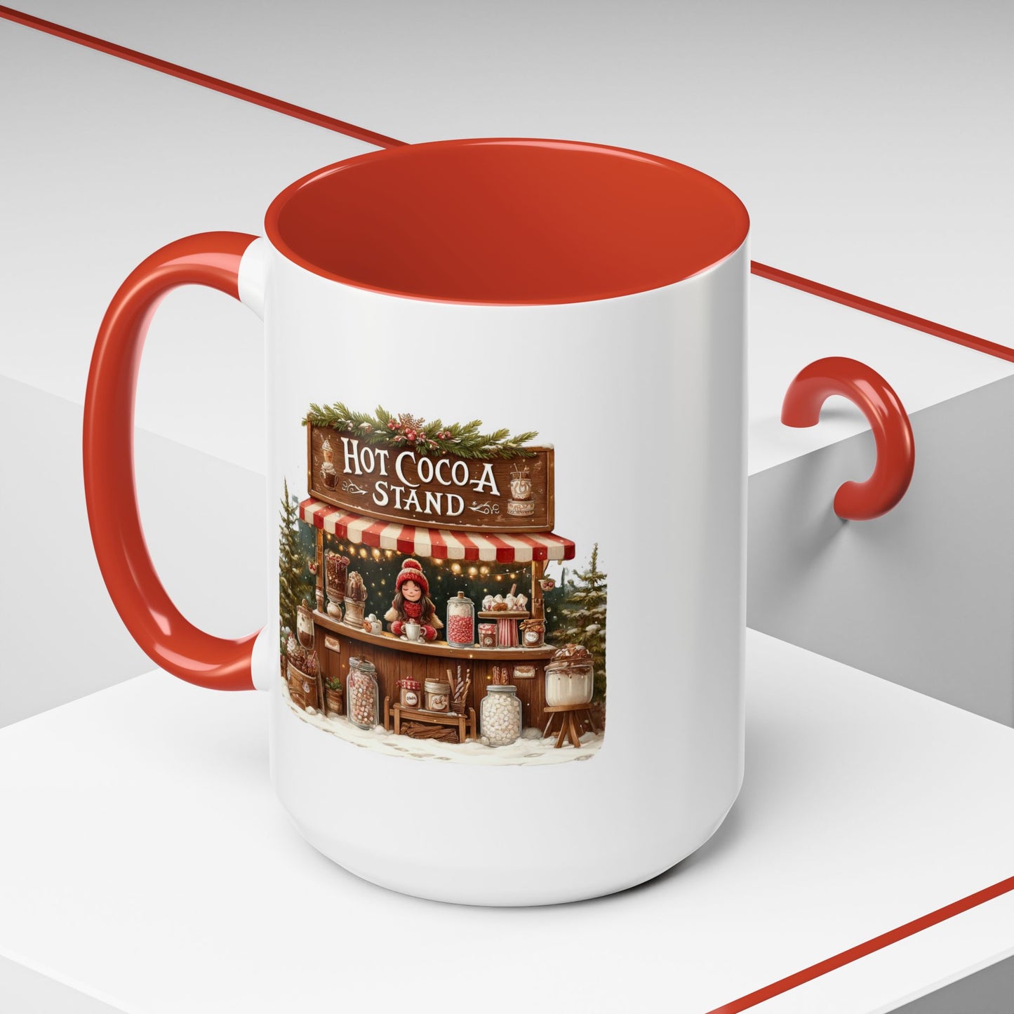 Christmas Mug - Hot Cocoa Stand White Text