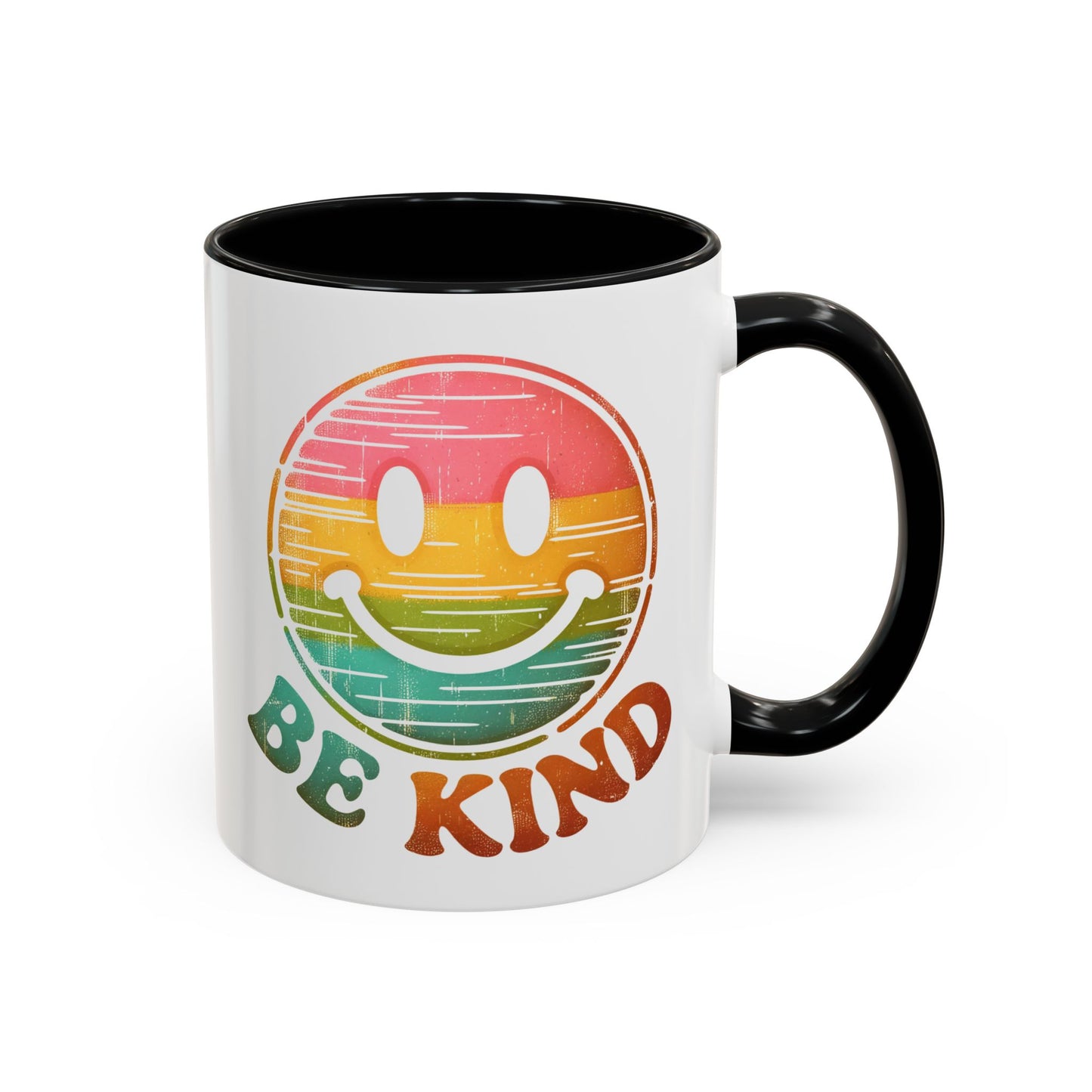 Motivation Mug - Retro Smiley Face Be Kind