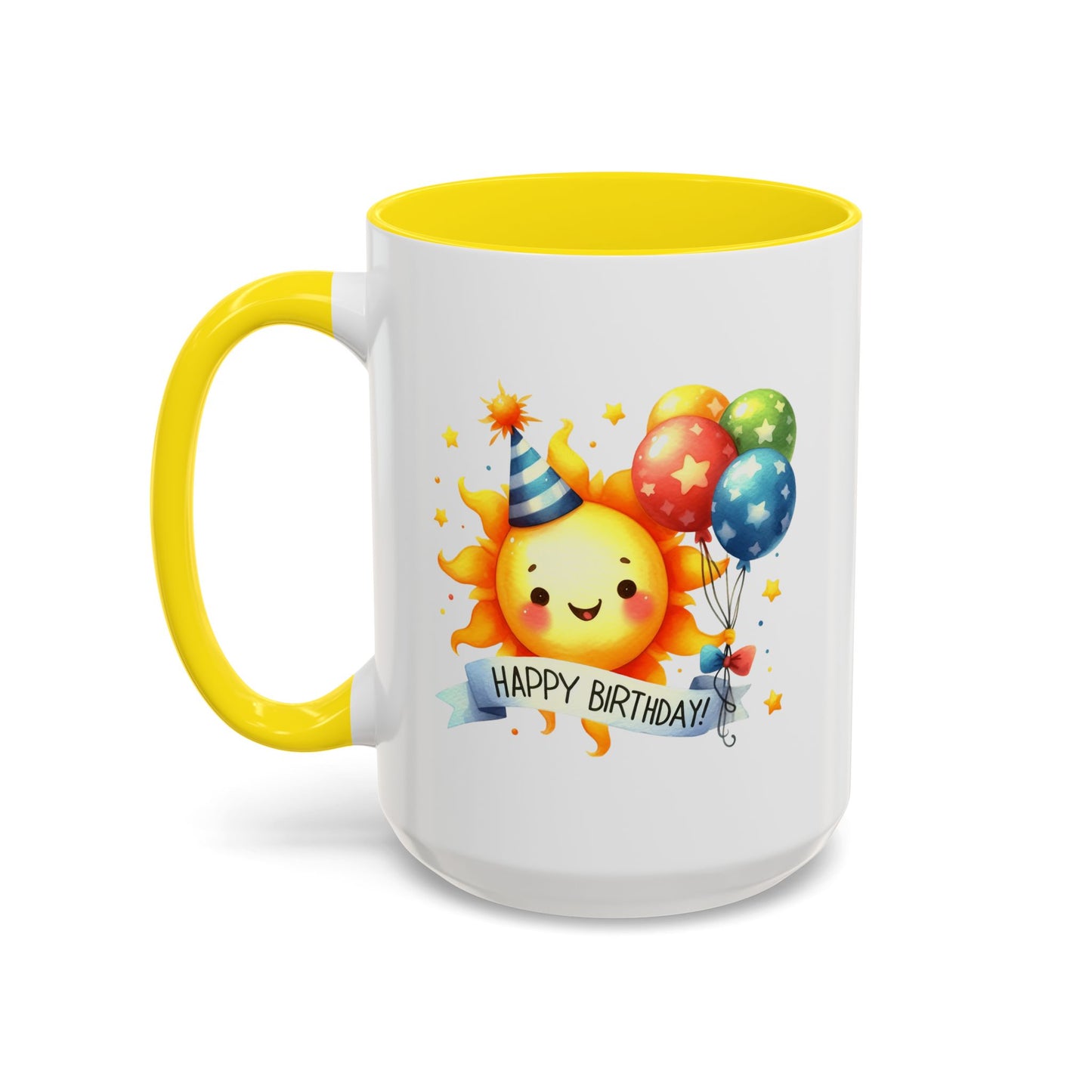 Birthday Mug - Happy Birthday Sun & Balloons
