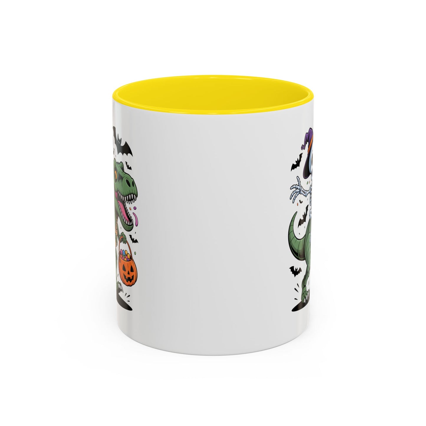 Halloween Mug - Skeleton Riding Dinosaur