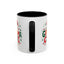 Christmas Mug - Grandma Claus Green Yellow & Red Text Hat Lights Stars