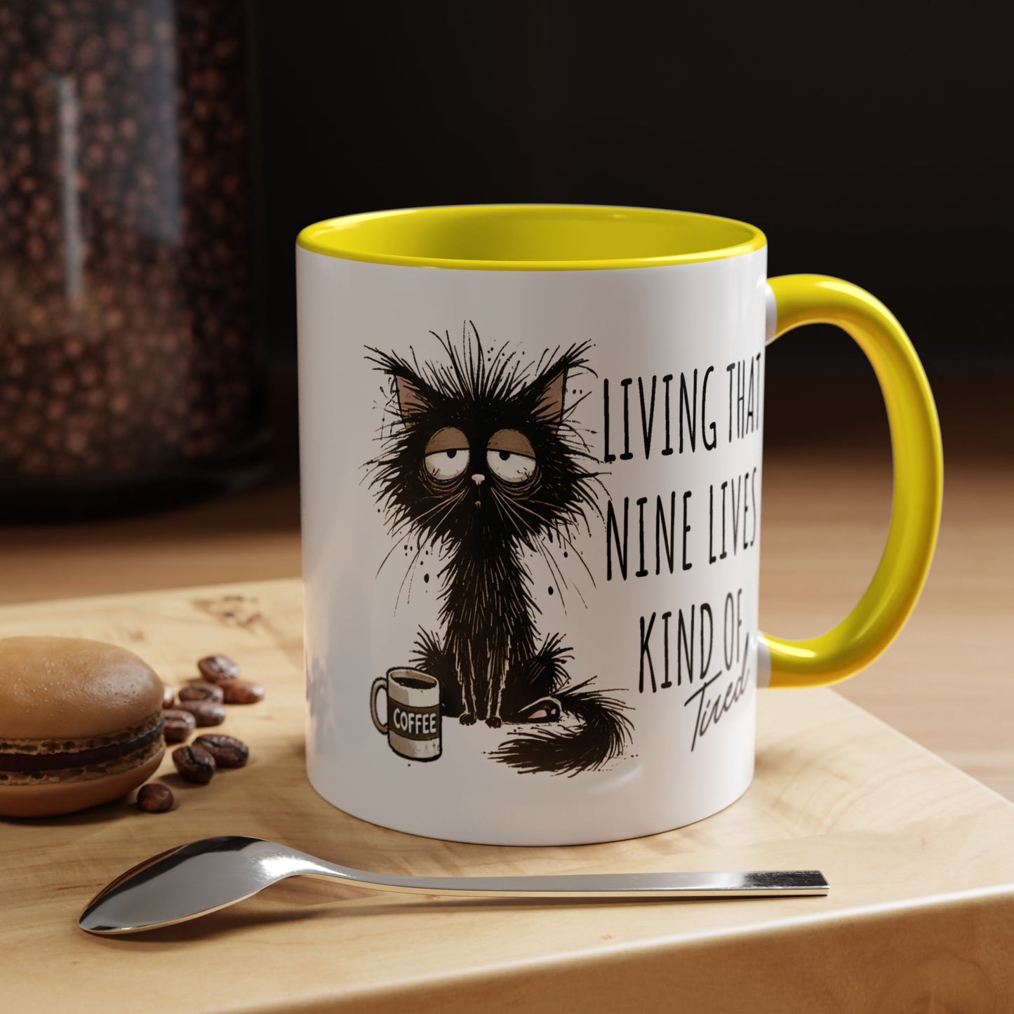 Humor Mug - Living That Nine Lives