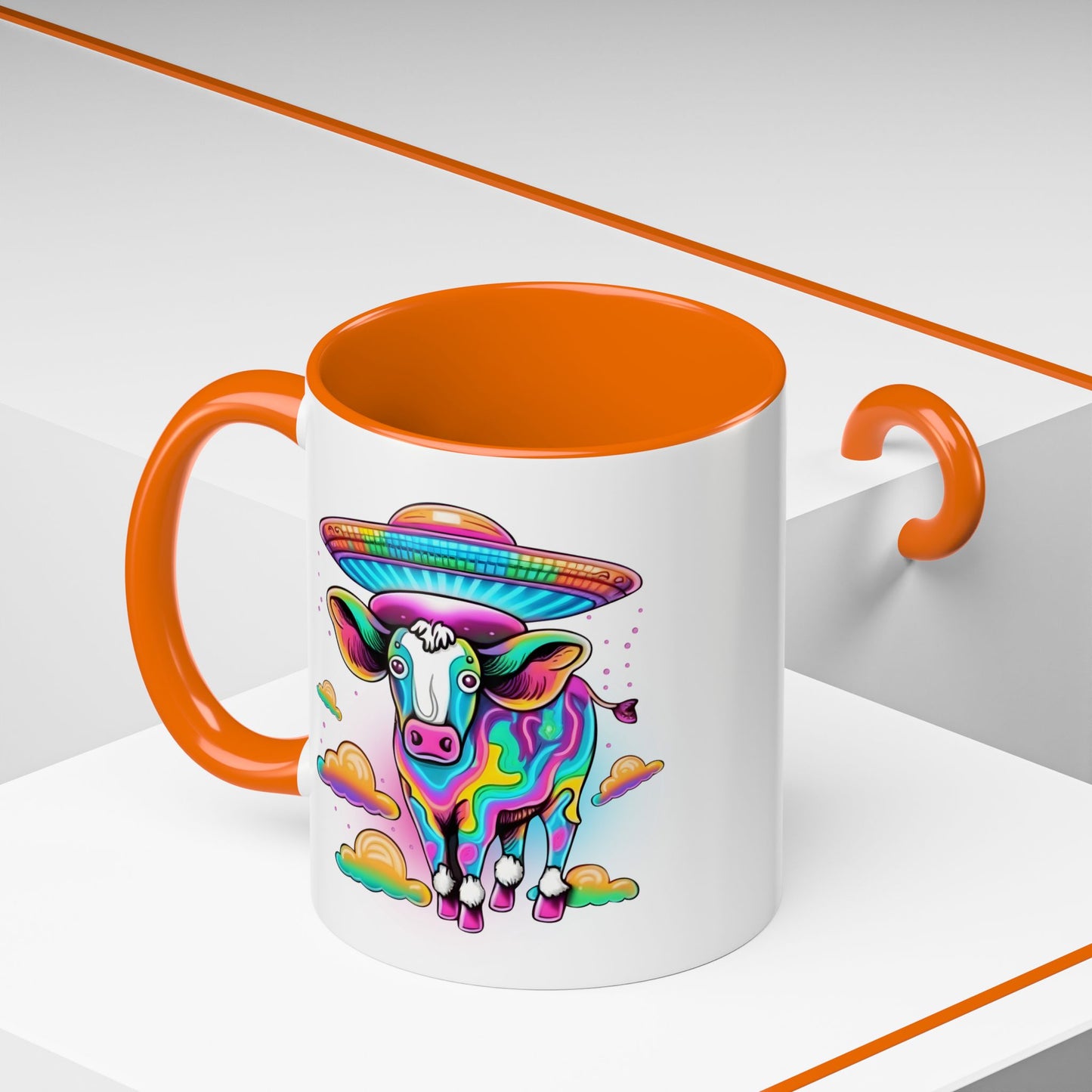 Alien Mug - Multicoloured Cow