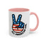 4th of July Mug - All American Girl Peace Sign