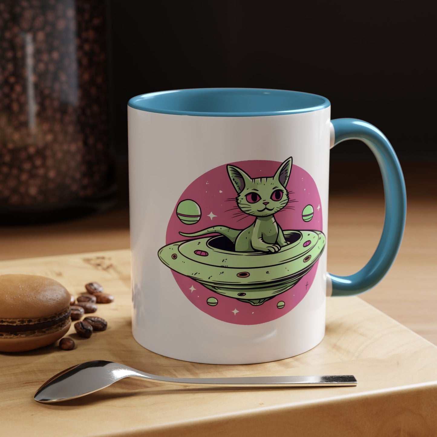 Alien Mug - Flying Saucer Cat