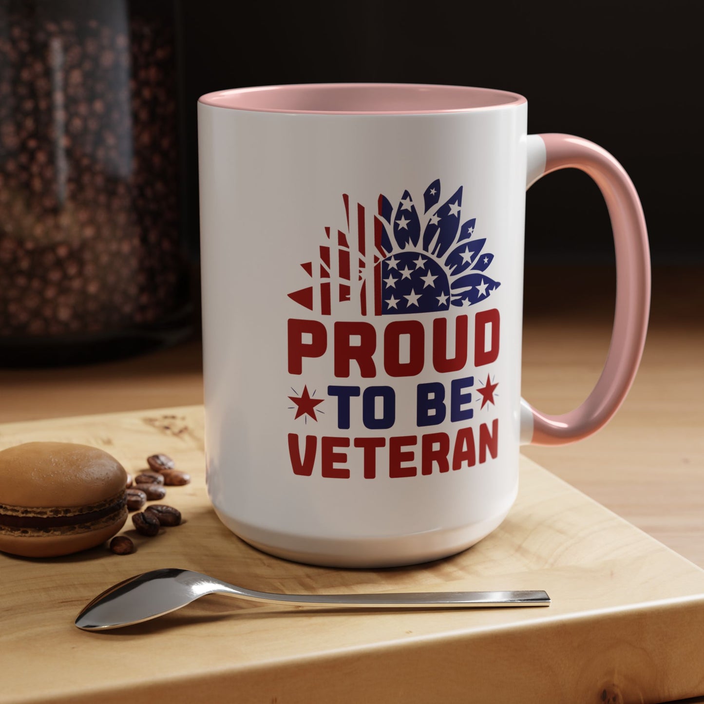 4th of July Mug - Proud to Be a Veteran Sunflower