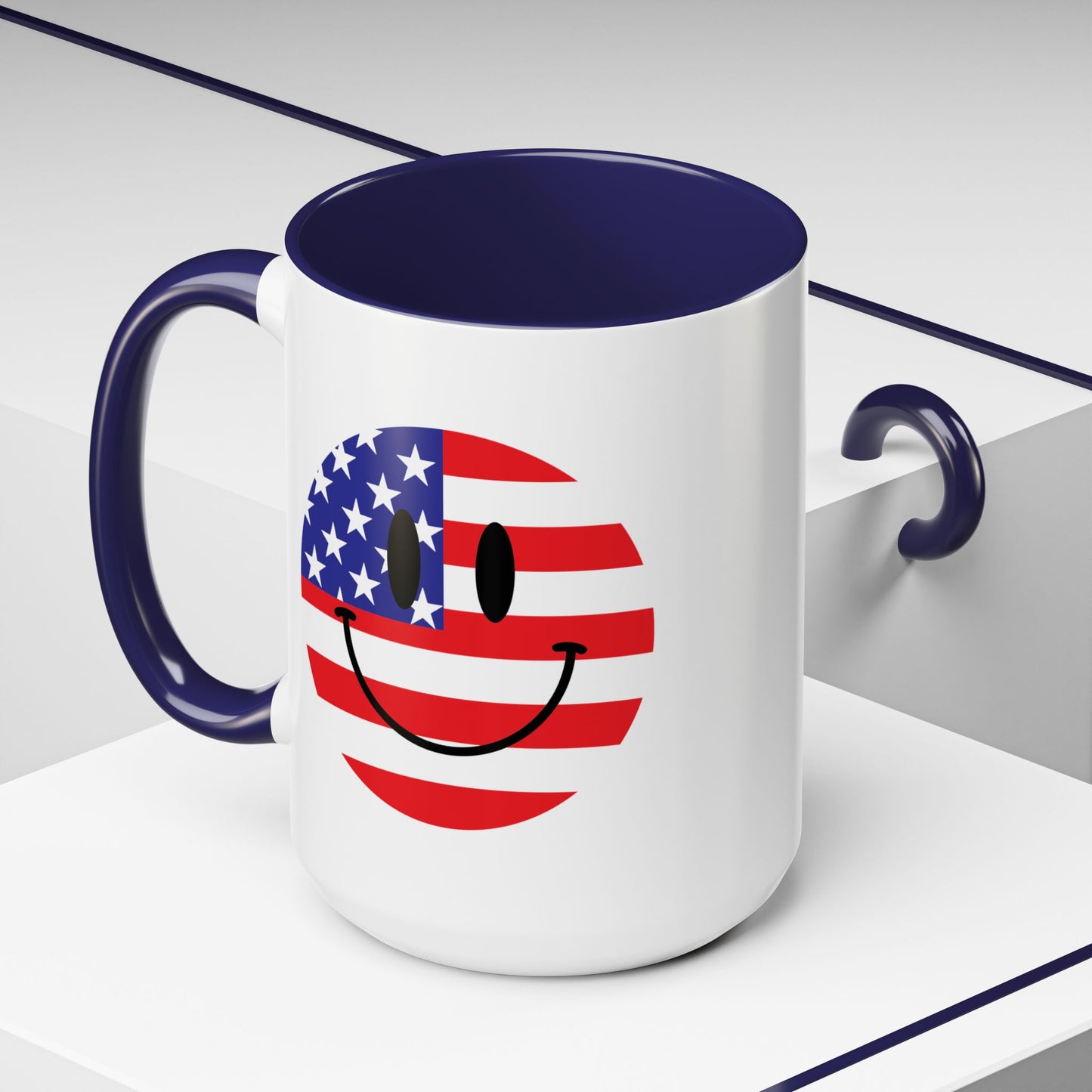 4th of July Mug - America Smiley Face