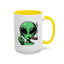 Adult Mug - Green Alien Fuck You Human