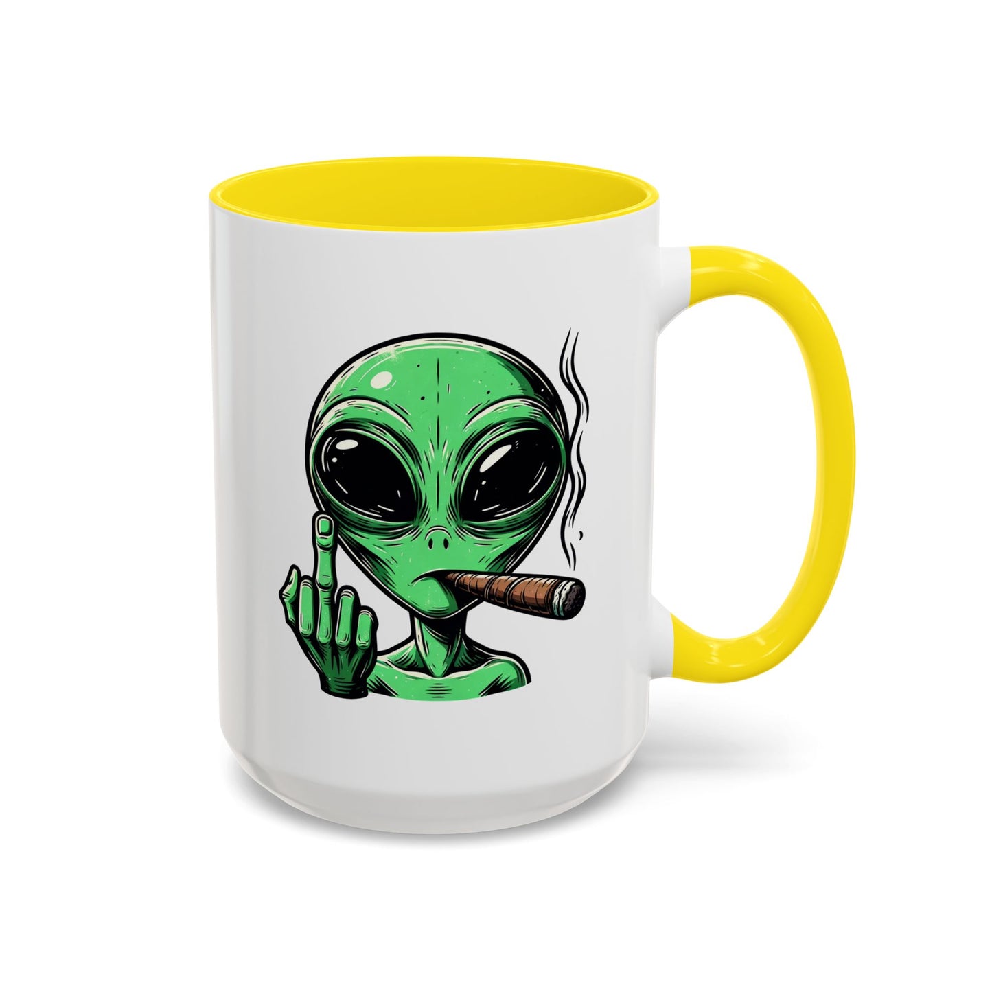 Adult Mug - Green Alien Fuck You Human