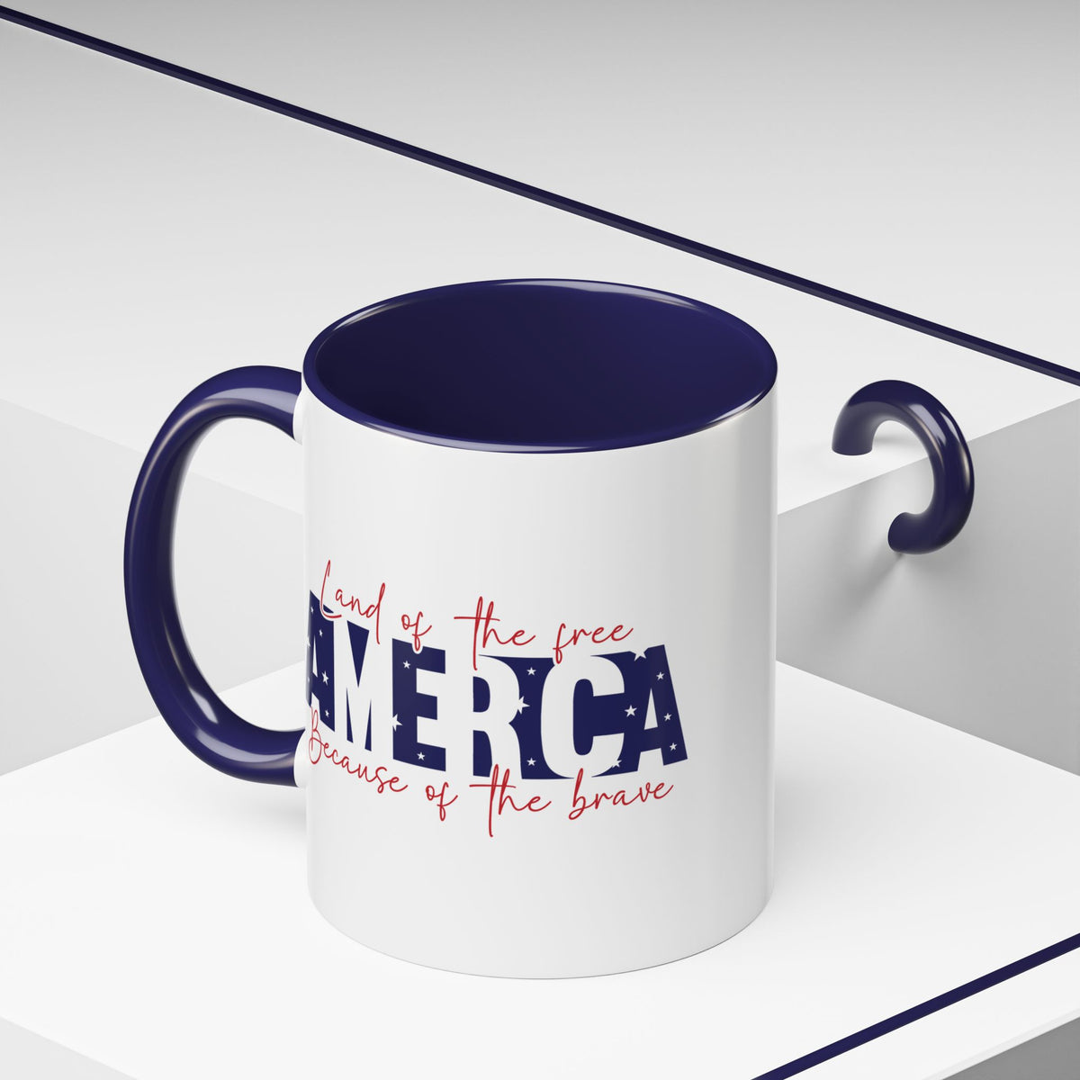 4th of July Mug - American Land of the Free Stars