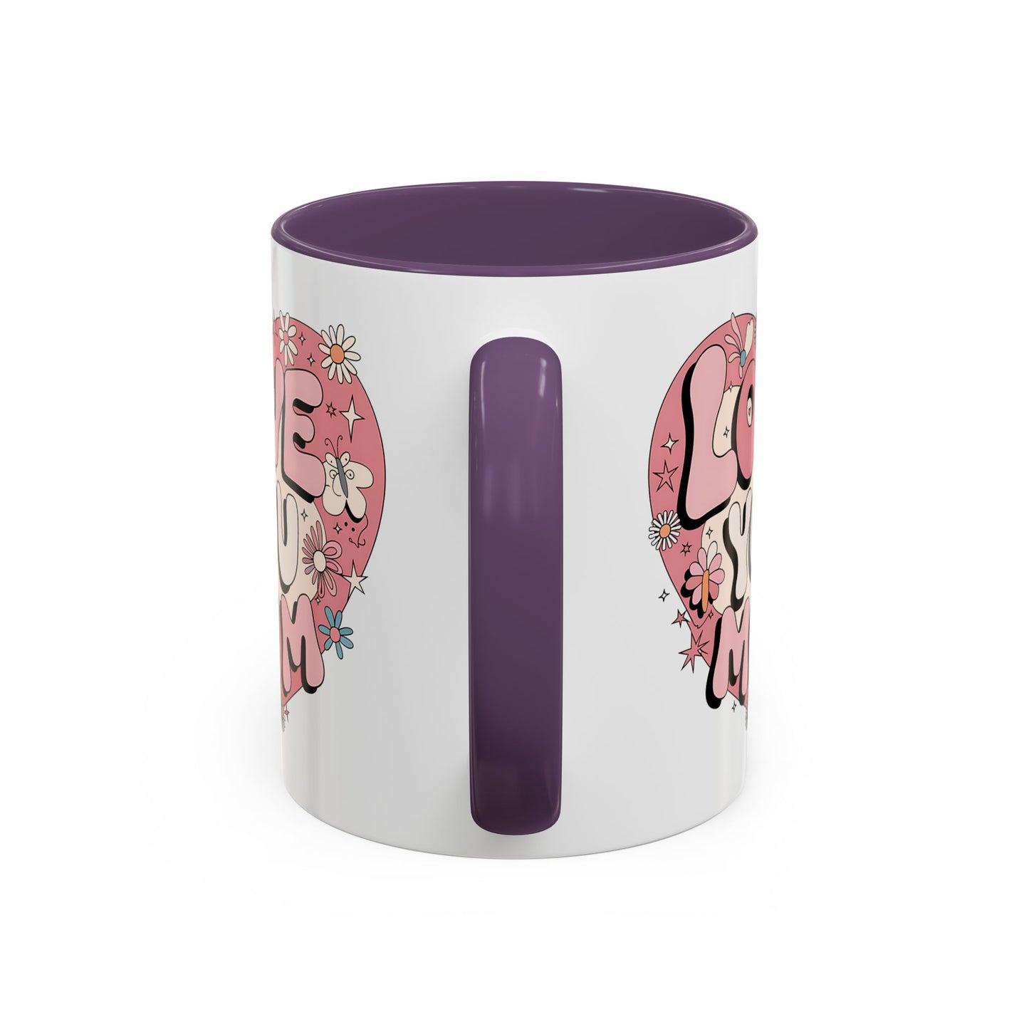 Mother's Day Mug - Love You Mom Retro Heart