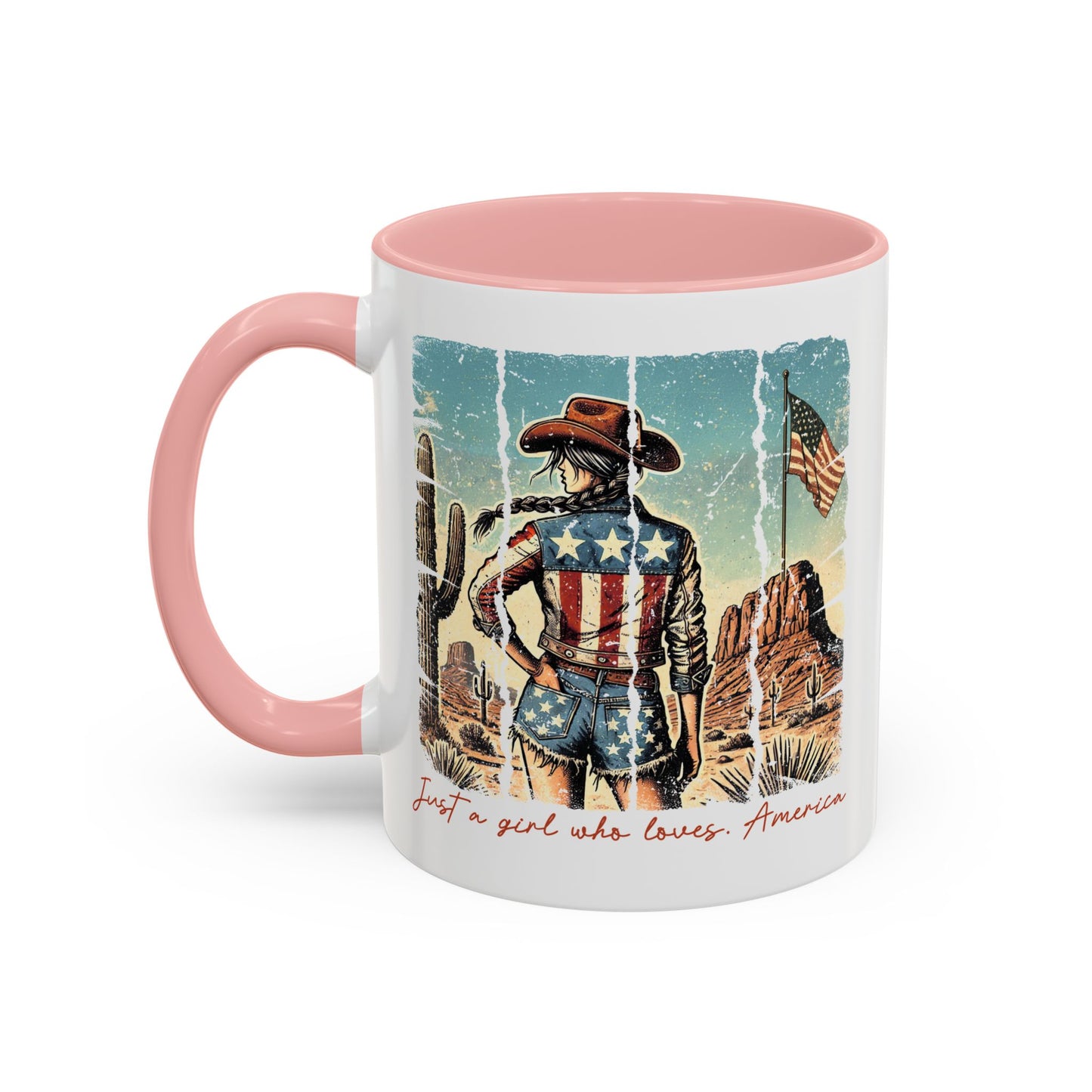 4th of July Mug - Just a Girl Who Loves America