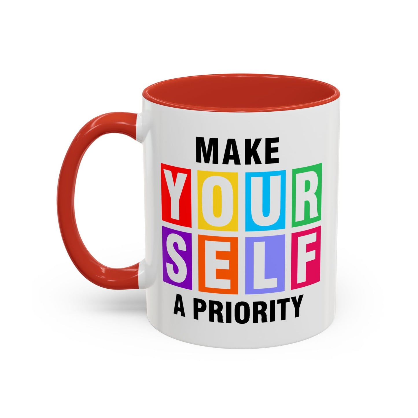 Wellness Mug - Make Yourself a Priority Colored Blocks
