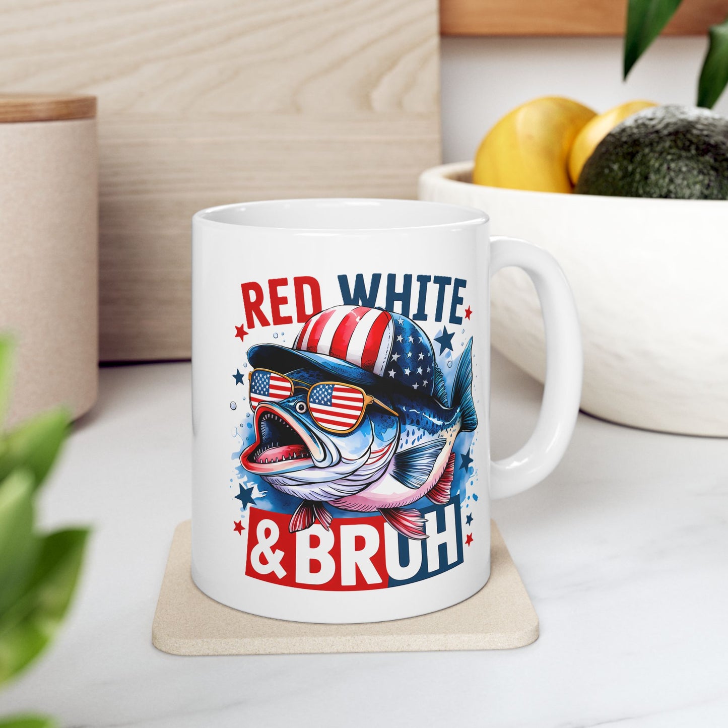 4th of July Mug - Red White & Bruh
