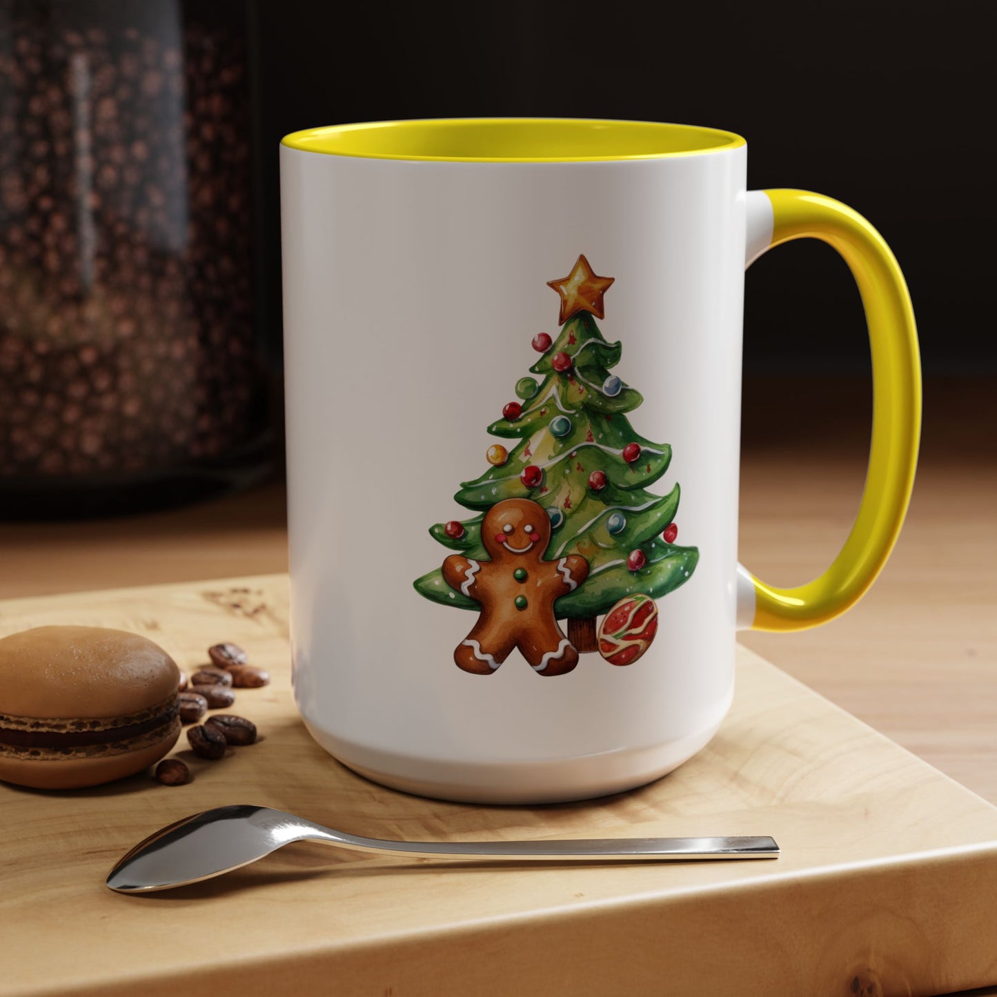 Christmas Mug - Gingerbread Man and Tree