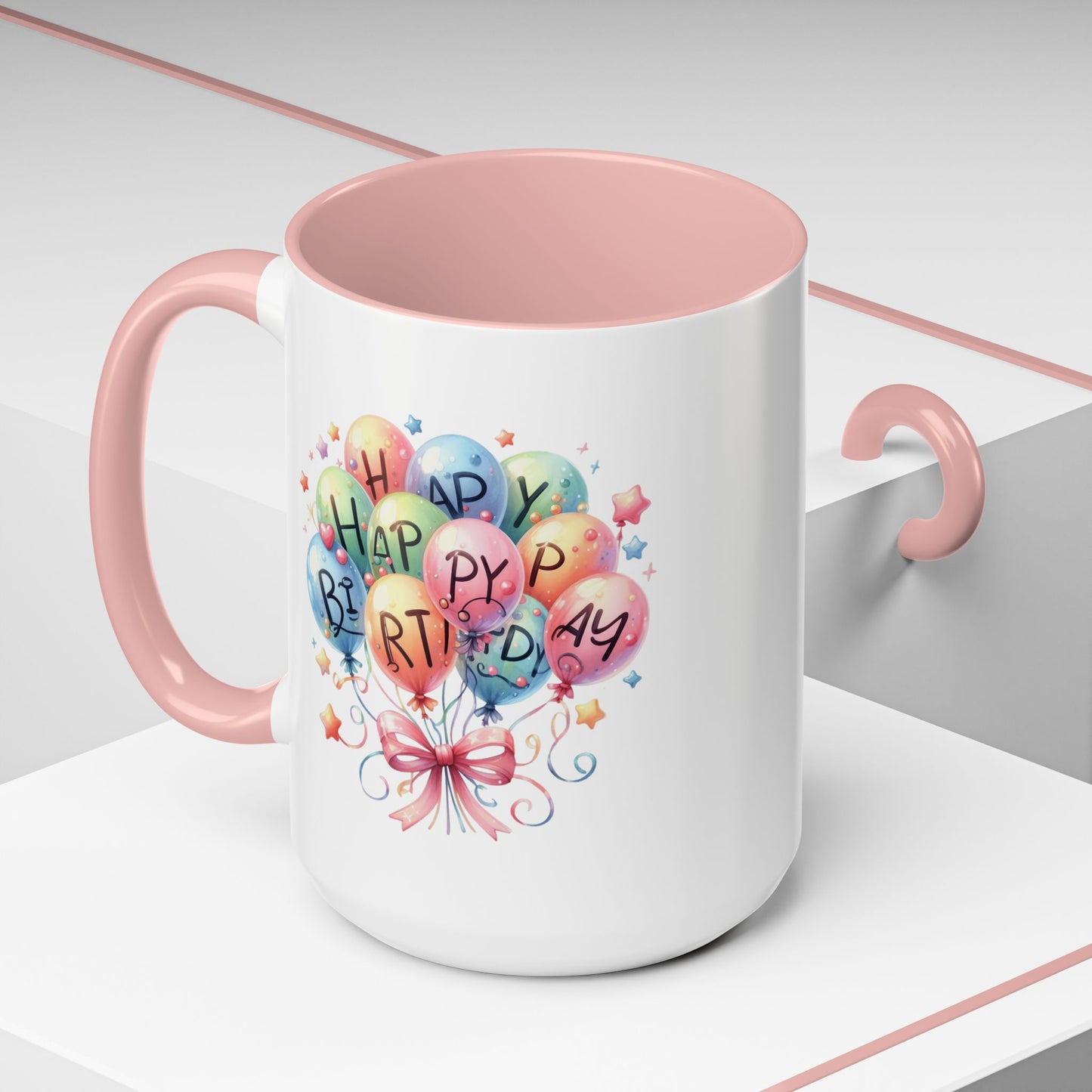 Birthday Mug - Happy Birthday Balloons