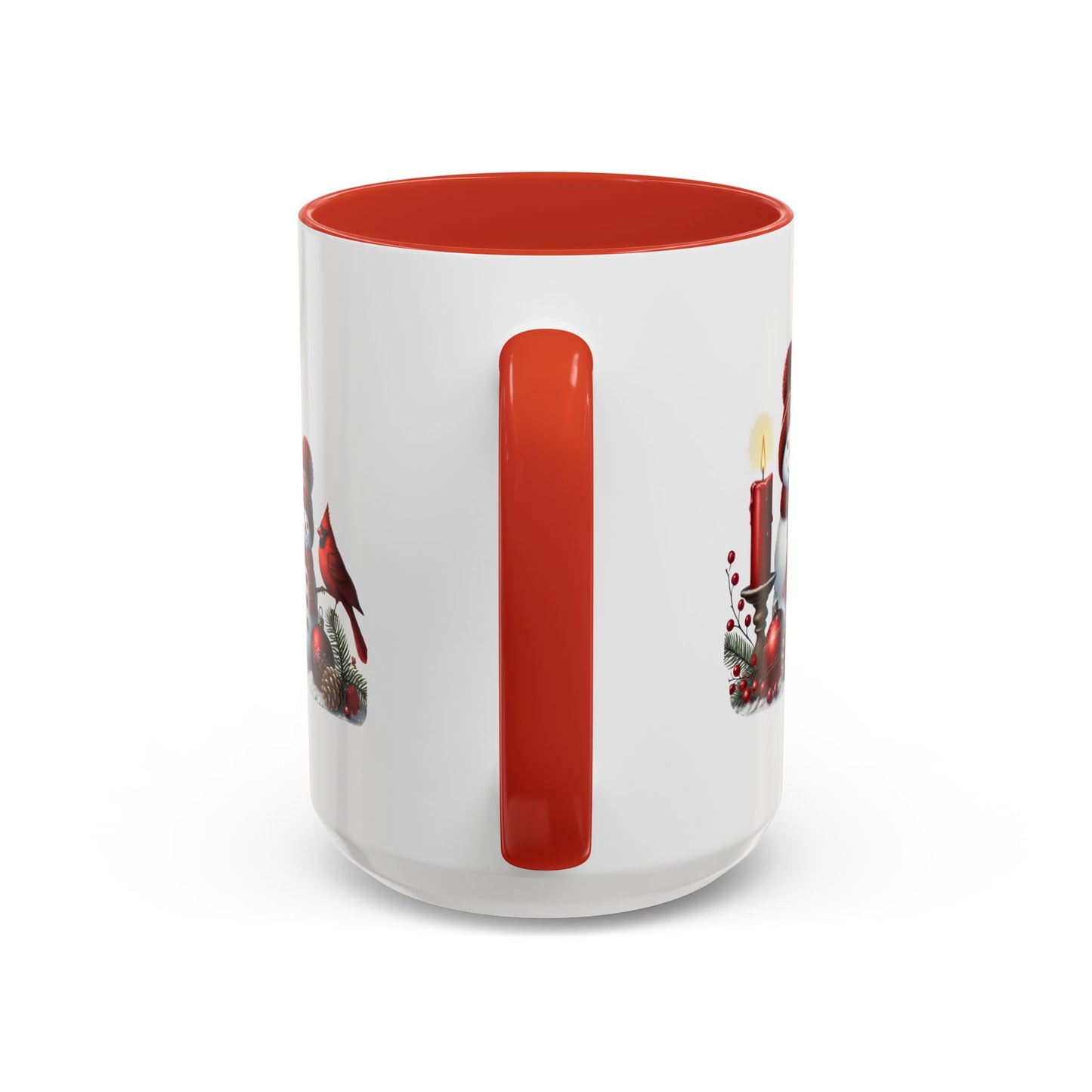 Christmas Mug - Burgundy Snowman Family