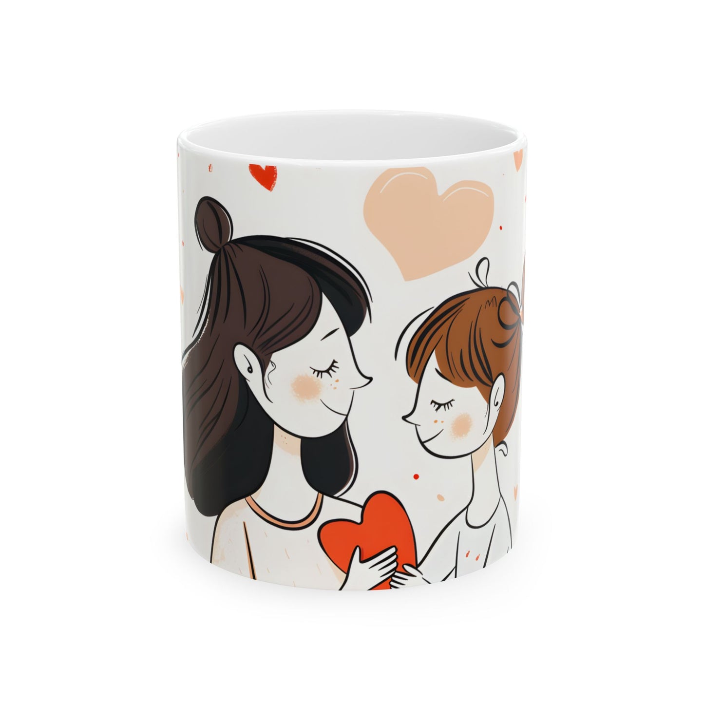 Mother's Day Mug -  Mom & Daughter Heart