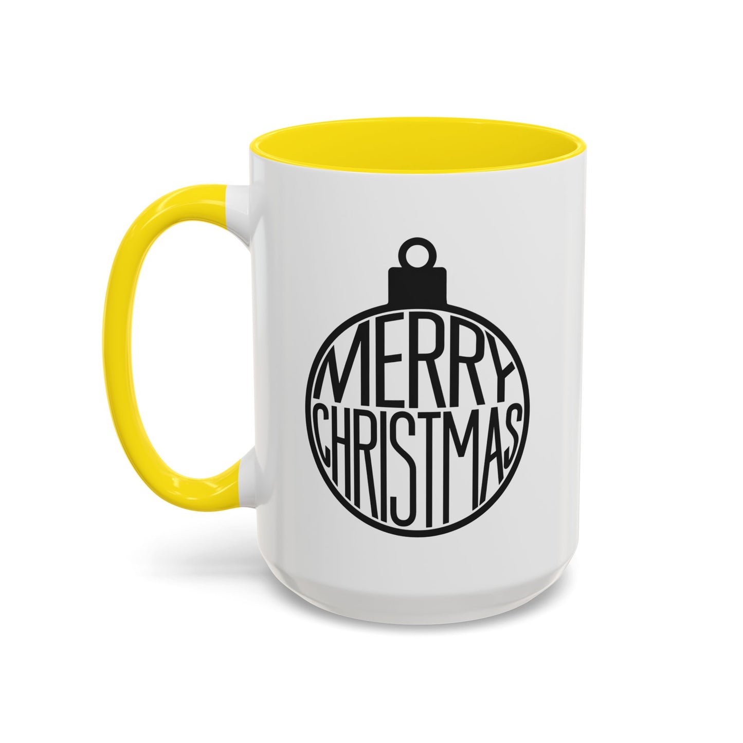 Christmas Mug - Merry Christmas Black Text Ornament