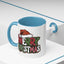 Christmas Mug - Merry Christmas Red Green & White Graffiti Hat