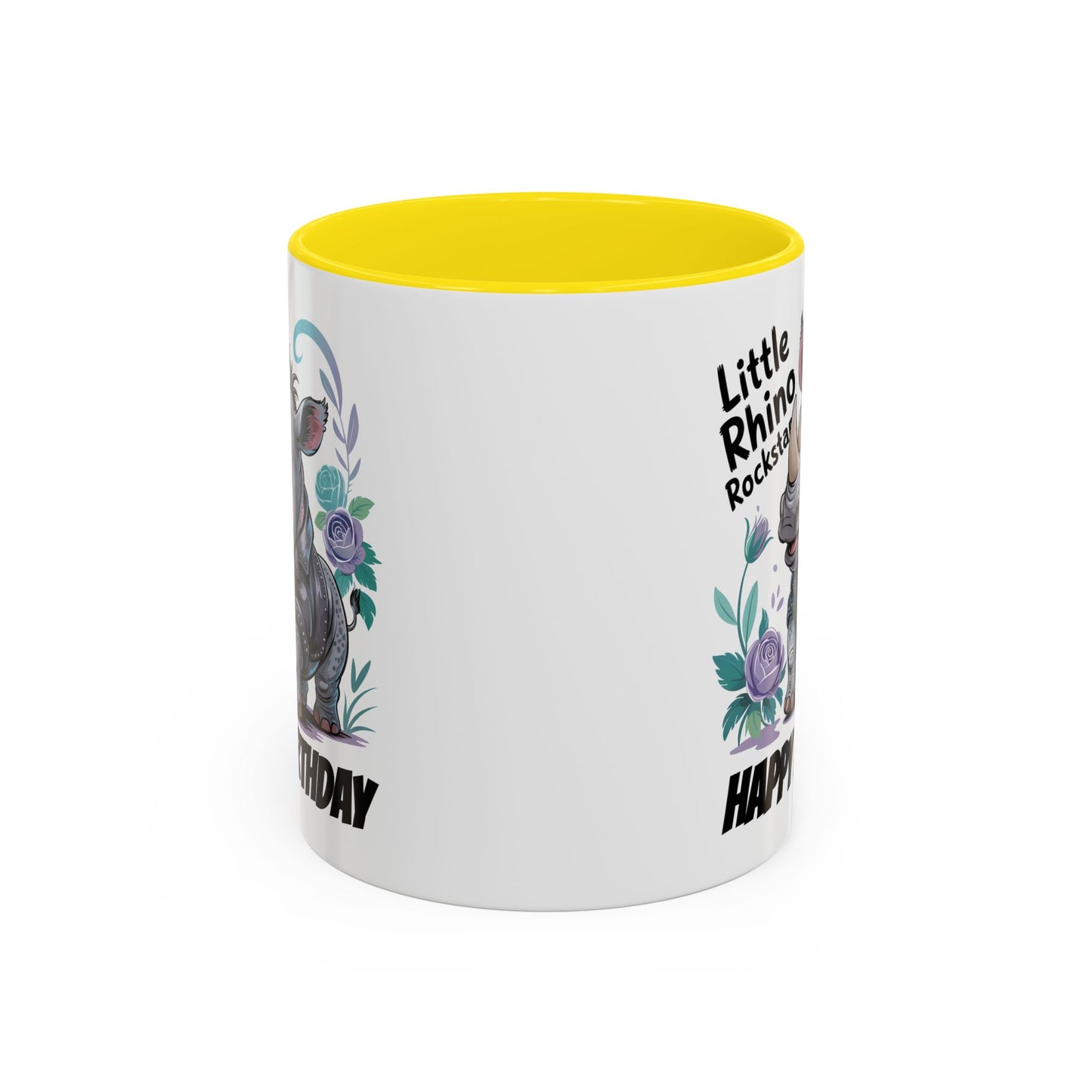 Birthday Mug - Happy Birthday Little Rhino Rockstar