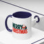Christmas Mug - Merry Christmas Green & Red Text Santa Bag