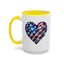 4th of July Mug - USA Sparkle Heart