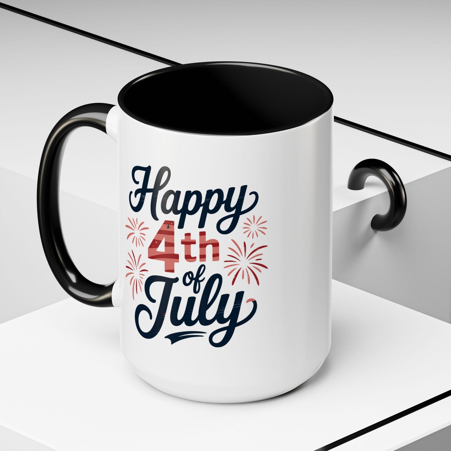 4th of July Mug - Happy 4th of July Fireworks