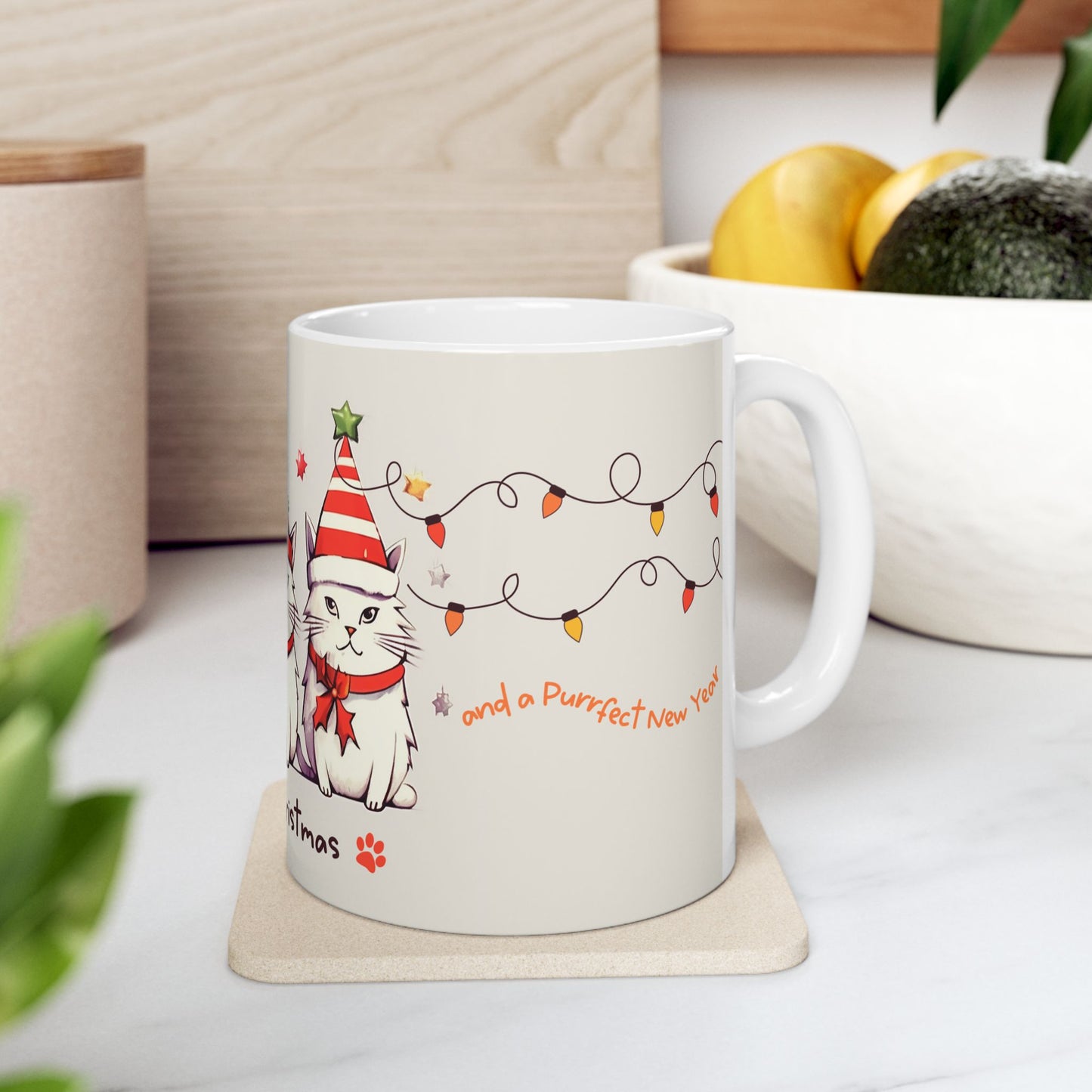 Christmas Mug - Meowy Christmas