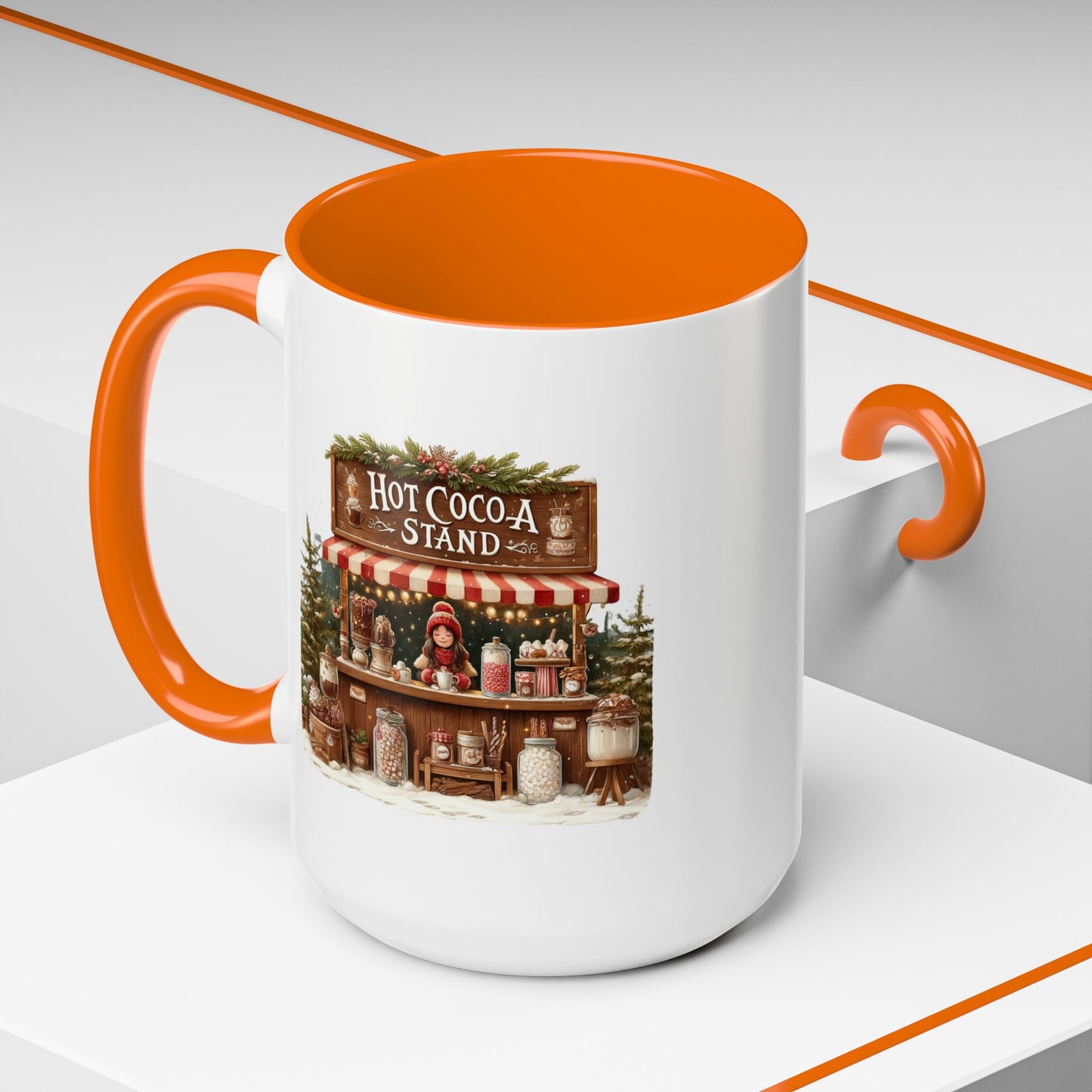 Christmas Mug - Hot Cocoa Stand White Text