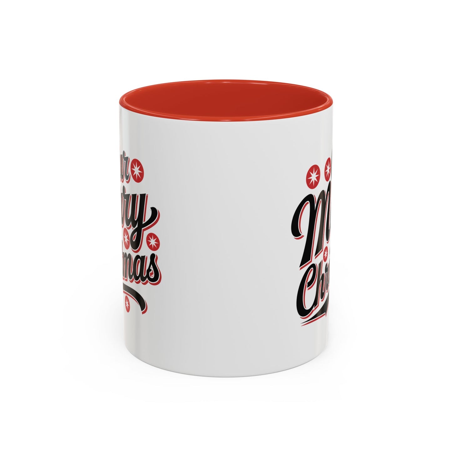 Christmas Mug - Merry Christmas Black Red & White Baseball Text