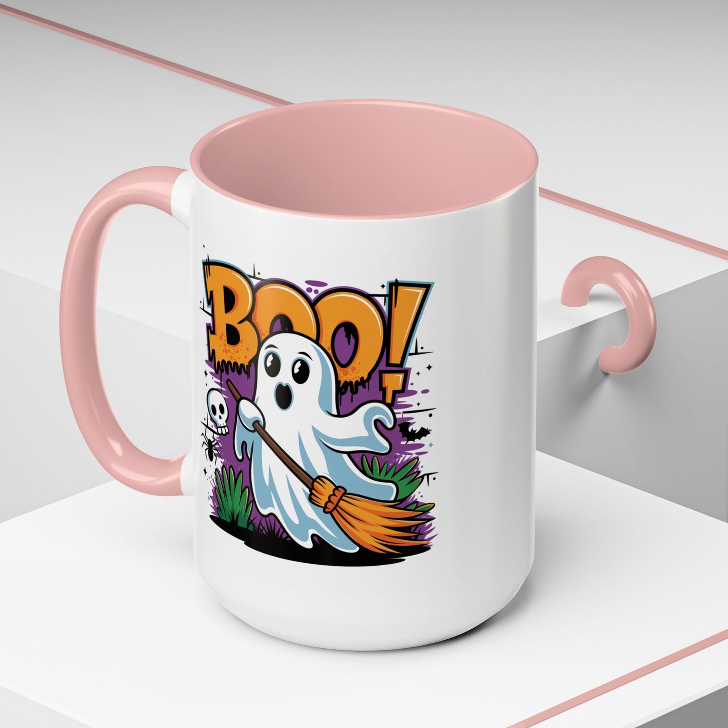 Halloween Mug - Boo! Flying Ghost With Broom
