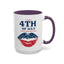 4th of July Mug - Happy 4th of July Flag Lips