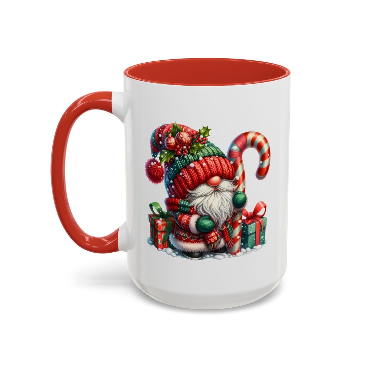 Christmas Mug - Gnome Candy Cane and Presents