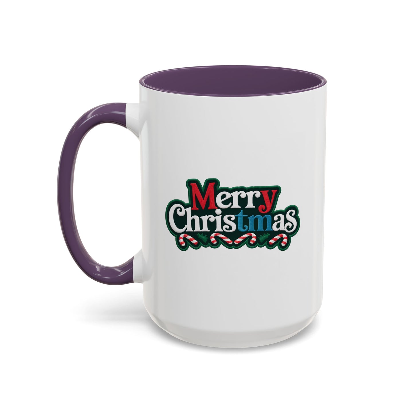 Christmas Mug - Merry Christmas White Red & Blue Text