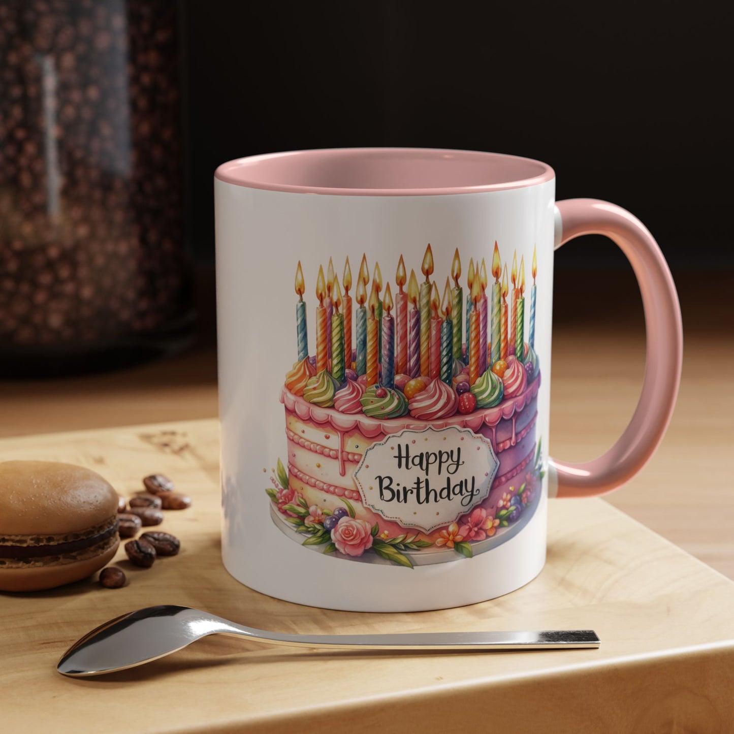 Birthday Mug - Happy Birthday Large Cake With...