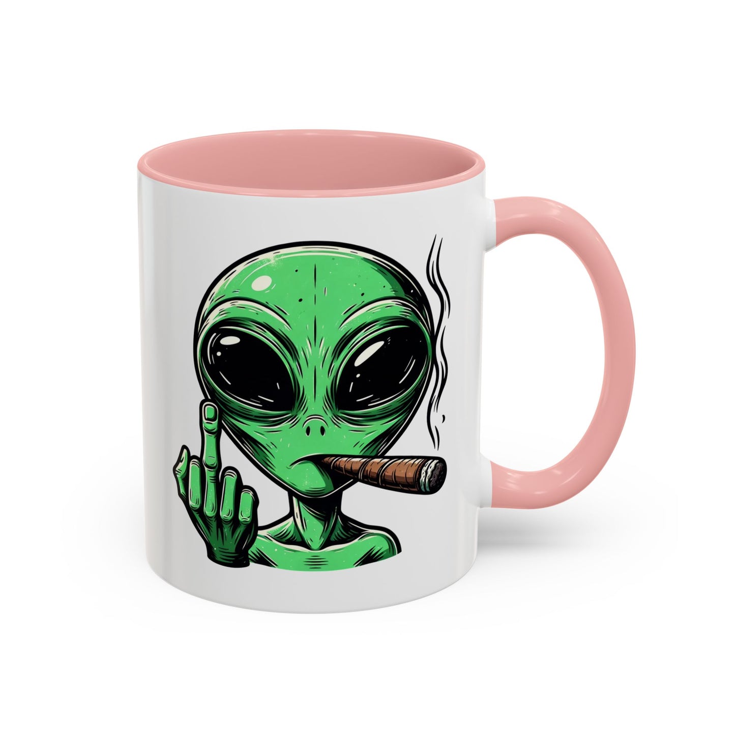 Adult Mug - Green Alien Fuck You Human
