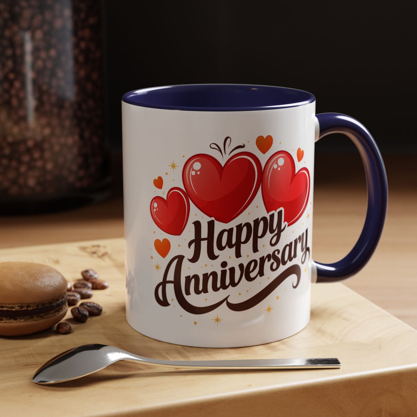 Anniversary Mug - Happy Anniversary Hearts