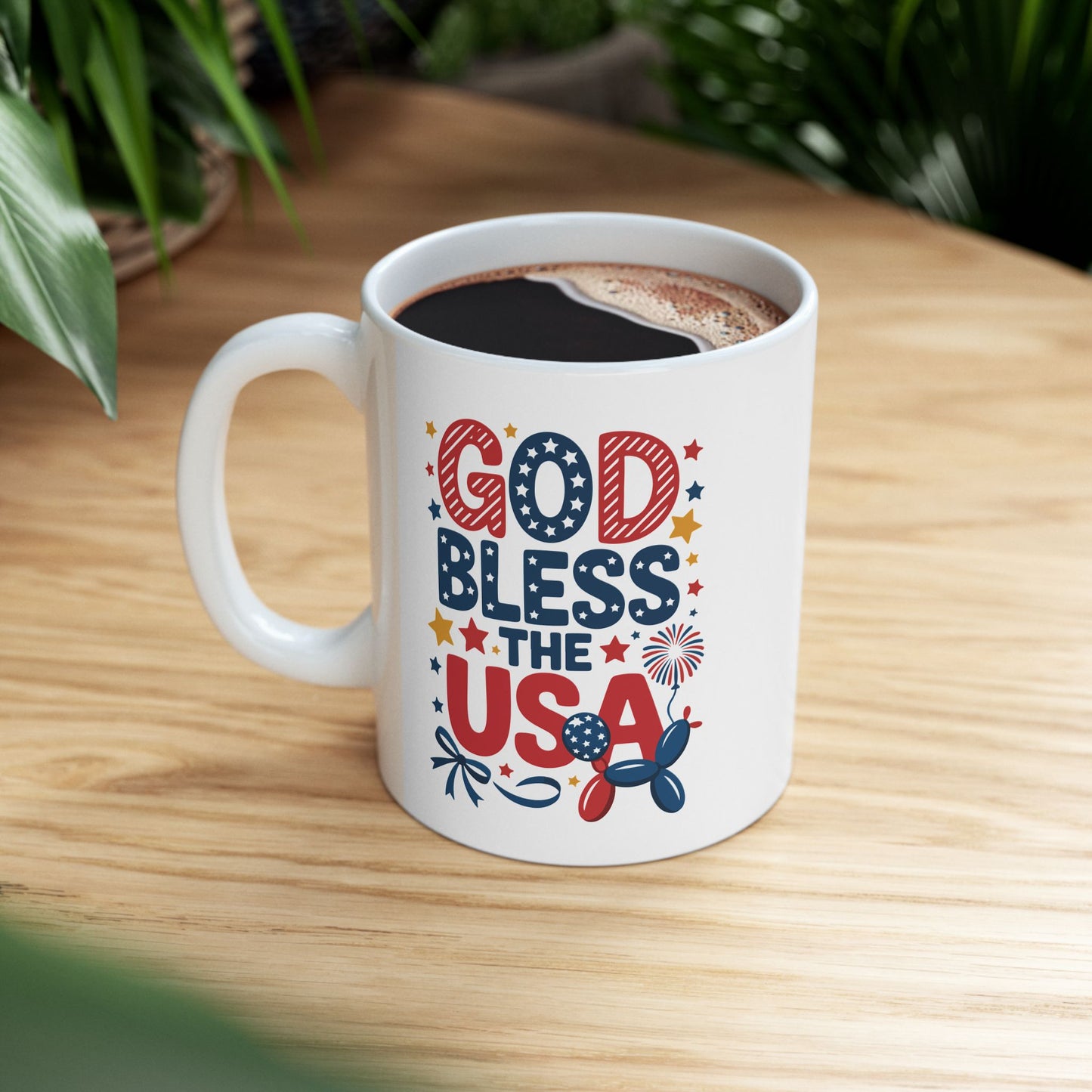 Religious Mug - God Bless The USA Sign