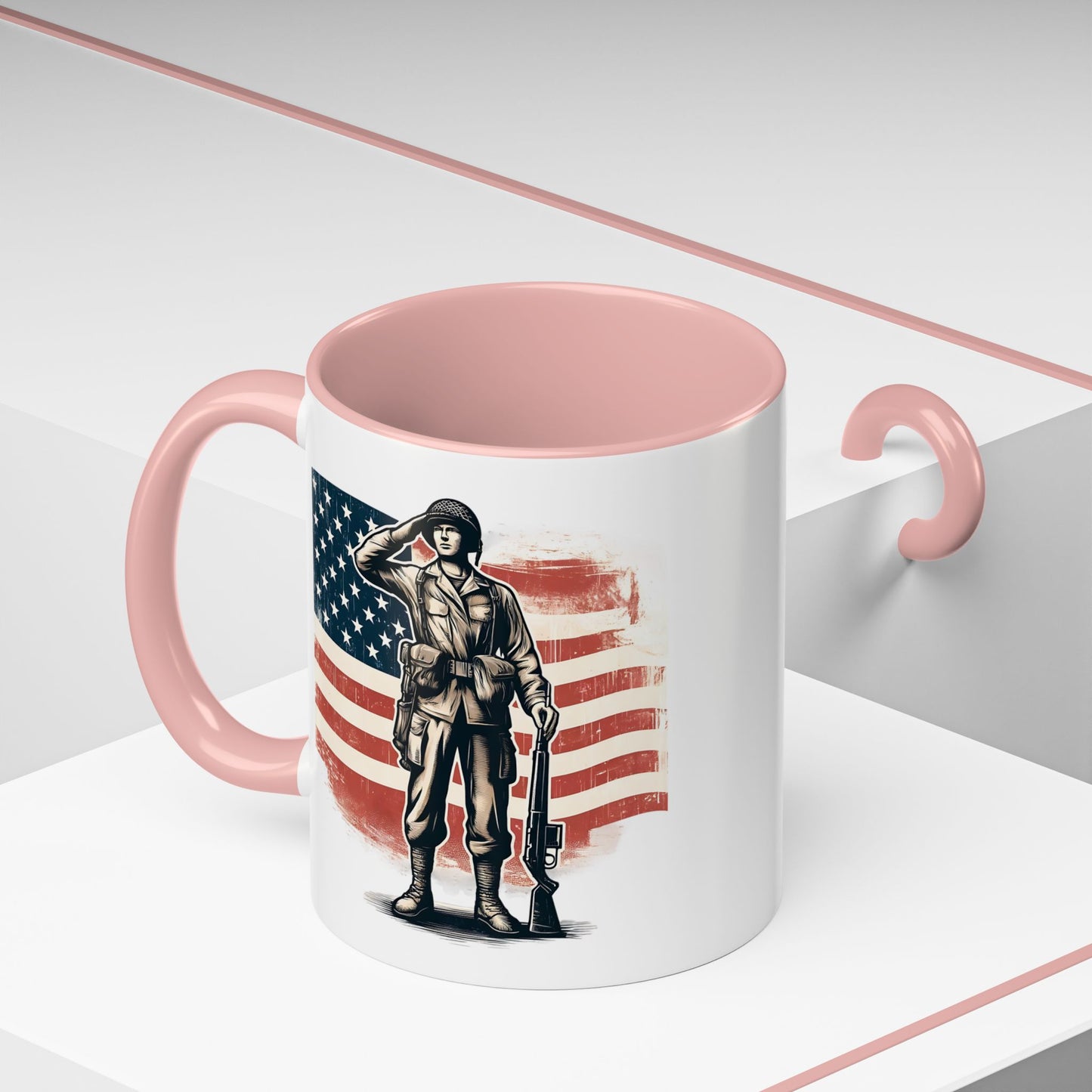 4th of July Mug - American Soldier Flag