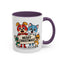 Christmas Mug - Merry Christmas Black Text Mouse Dog Cat Bird