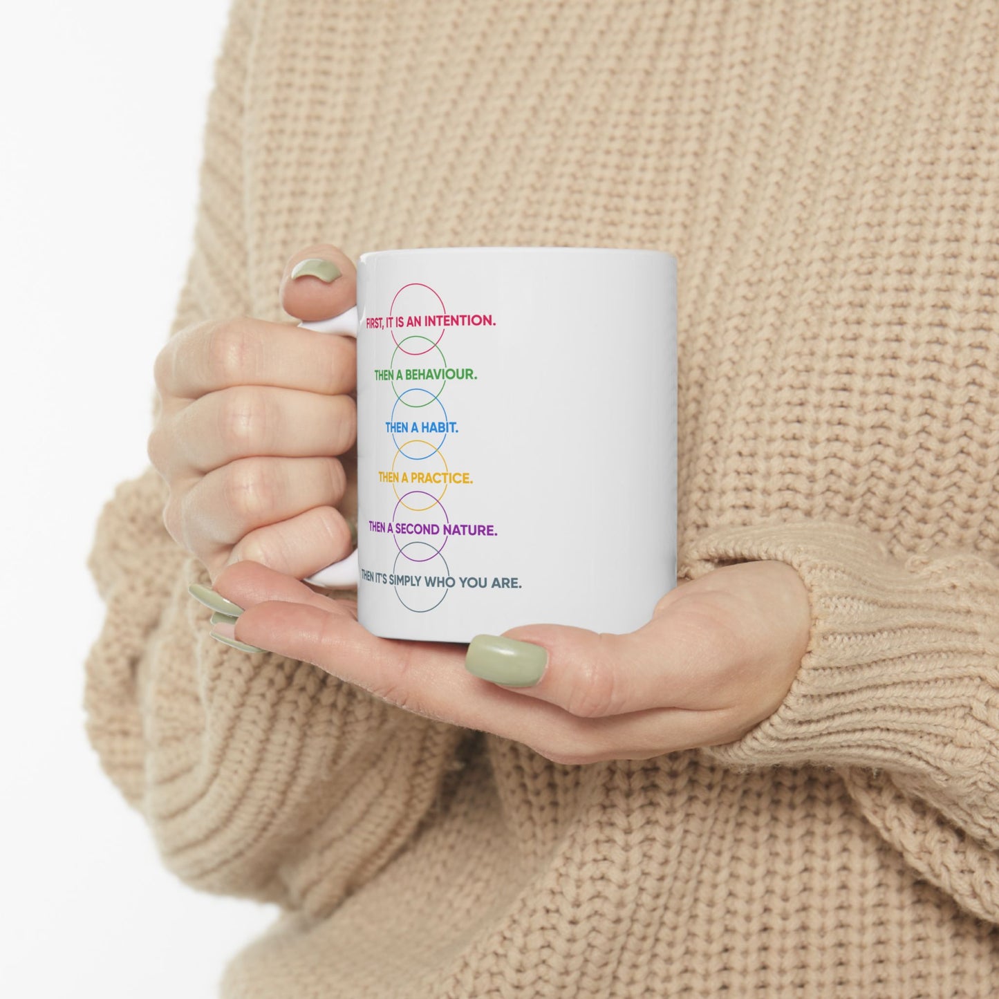 Motivation Mug - First It's An Intention